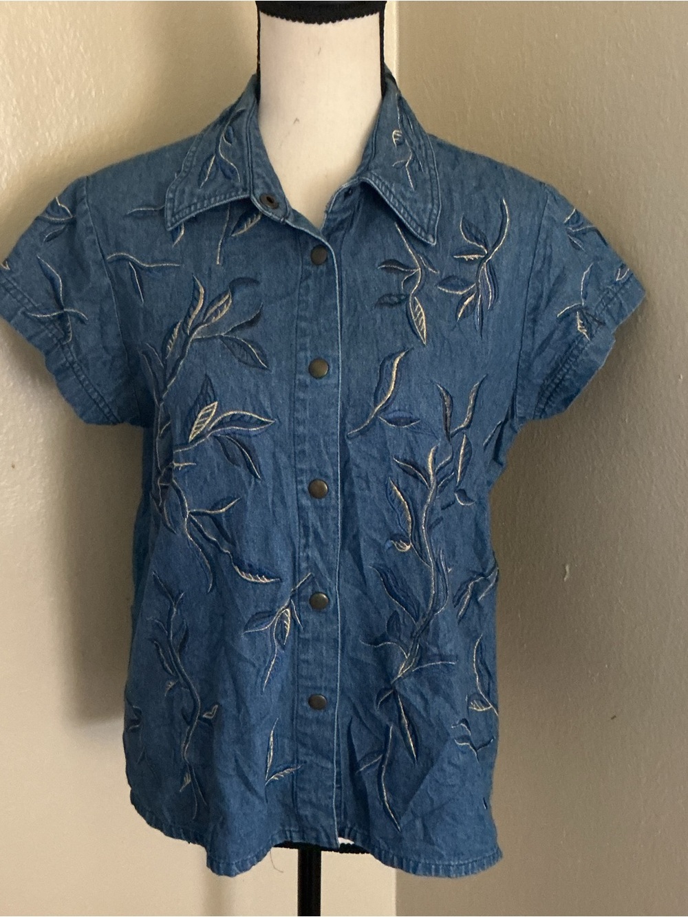 Vintage Together Embroidered Chambray Shirt M Y2K Hong Kong